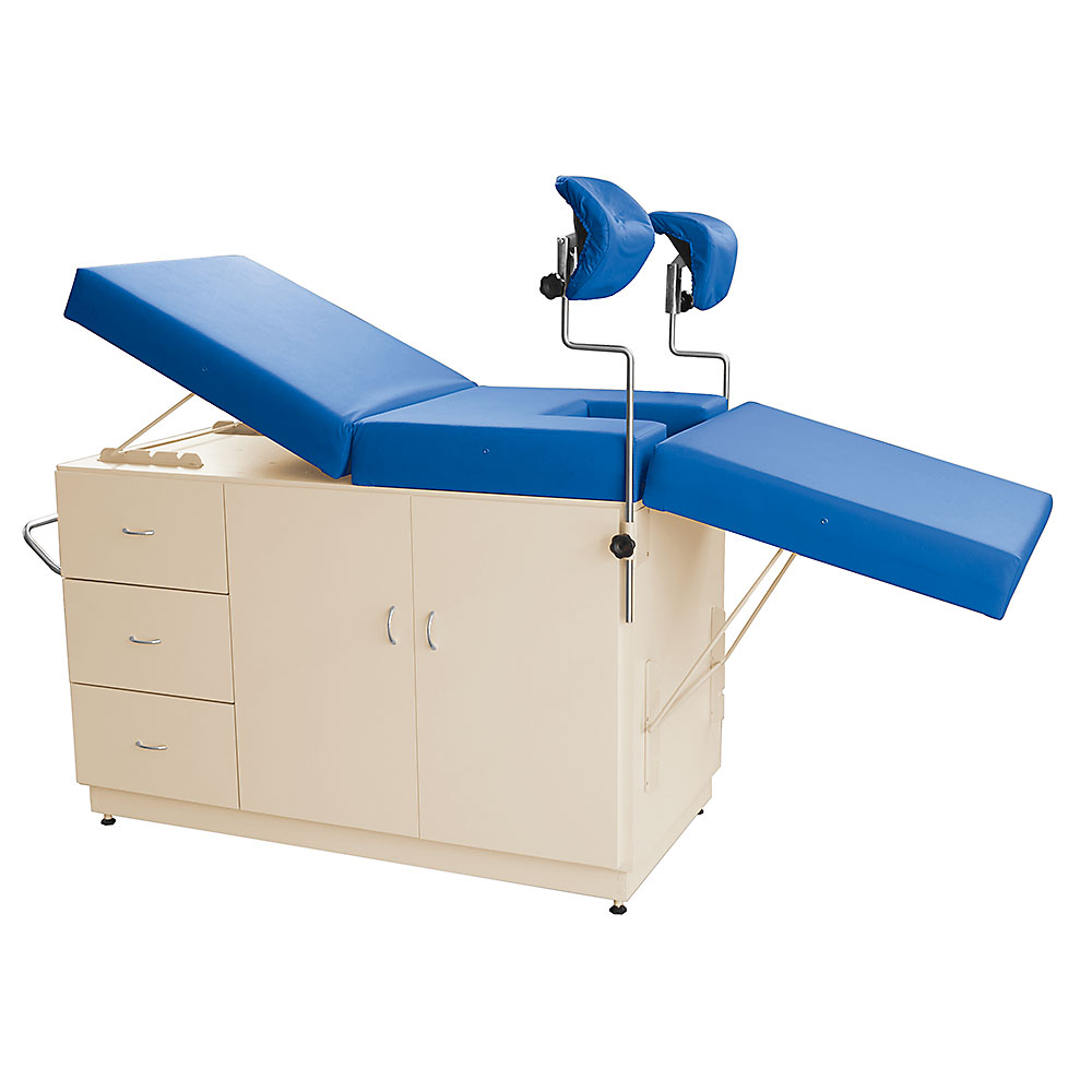 MESA PARA EXAME GINECOLÓGICO COM GABINETE EM MADEIRA MA – 747